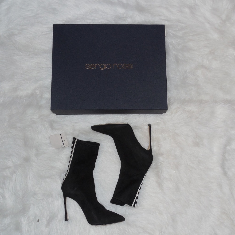 💋SOLD💋 🆕 Sergio Rossi Boots Size 7 to 7.5 - Picture 2 of 8